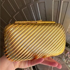 Vintage Gold Clamshell Bag by Walborg